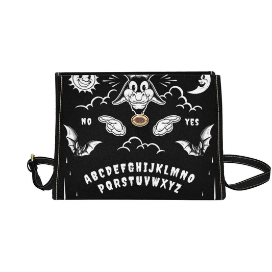Dark Ouija Board Satchel bag, Cute women gothic crossed body purse, cute vegan leather strap hand bag goth bag, hippies boho gift