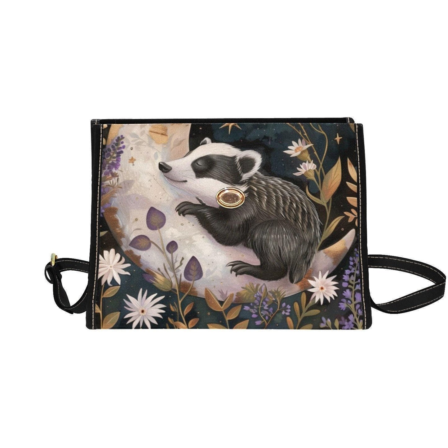 Raccoon Satchel Purse, Woodland Crossbody Bag, Cottagecore Handbag, Nature Lover Gift