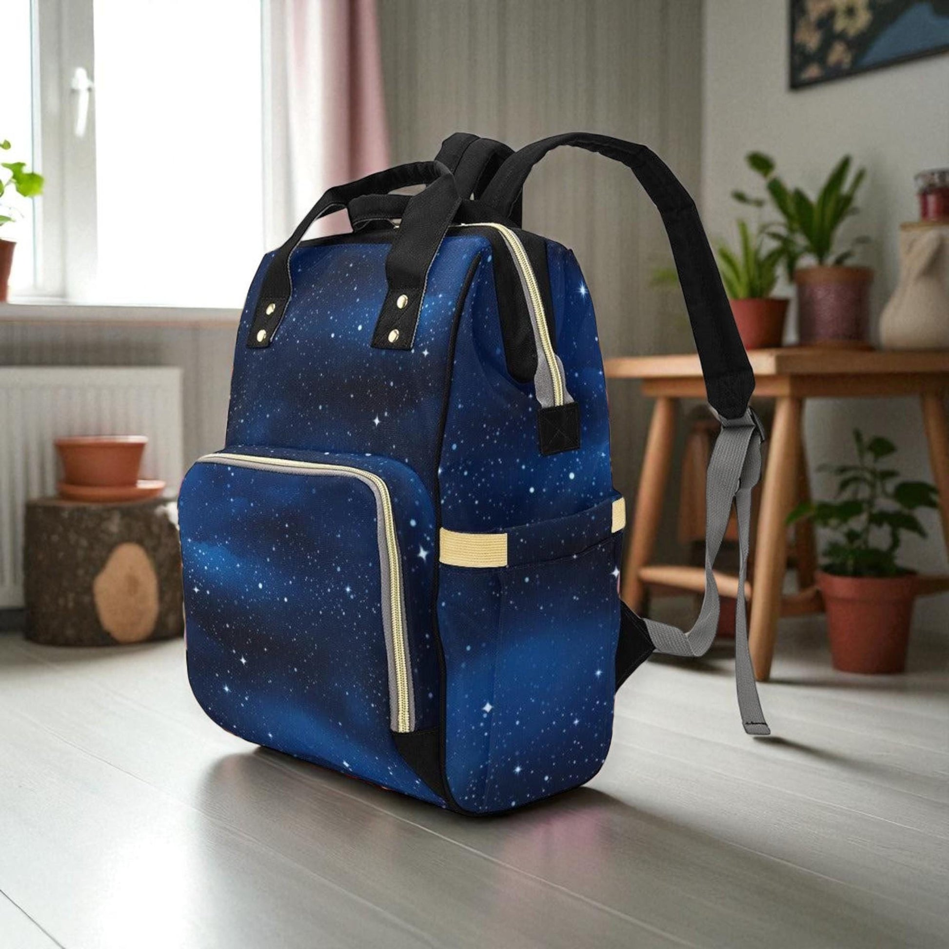 Starry Night Backpack, Galaxy Diaper Bag for Cosmic Moms, Blue Sky Baby Backpack Organizer, Spacecore Travel Bag, Celestial Gift for Her