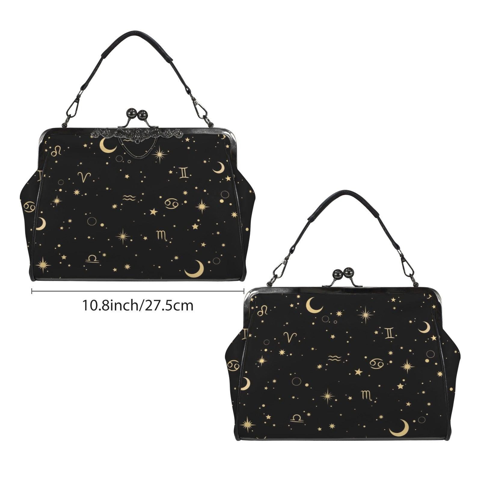 Zodiac Constellation Handbag: Celestial Witchy Clasp Purse