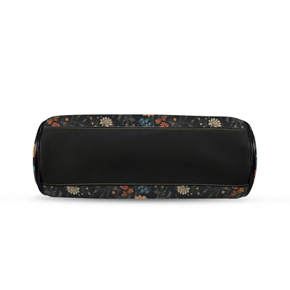 Dark Floral Purse, Gothic Flower Bag, Witchy Floral Clutch