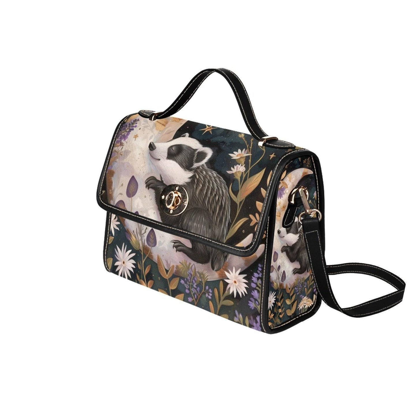 Raccoon Satchel Purse, Woodland Crossbody Bag, Cottagecore Handbag, Nature Lover Gift