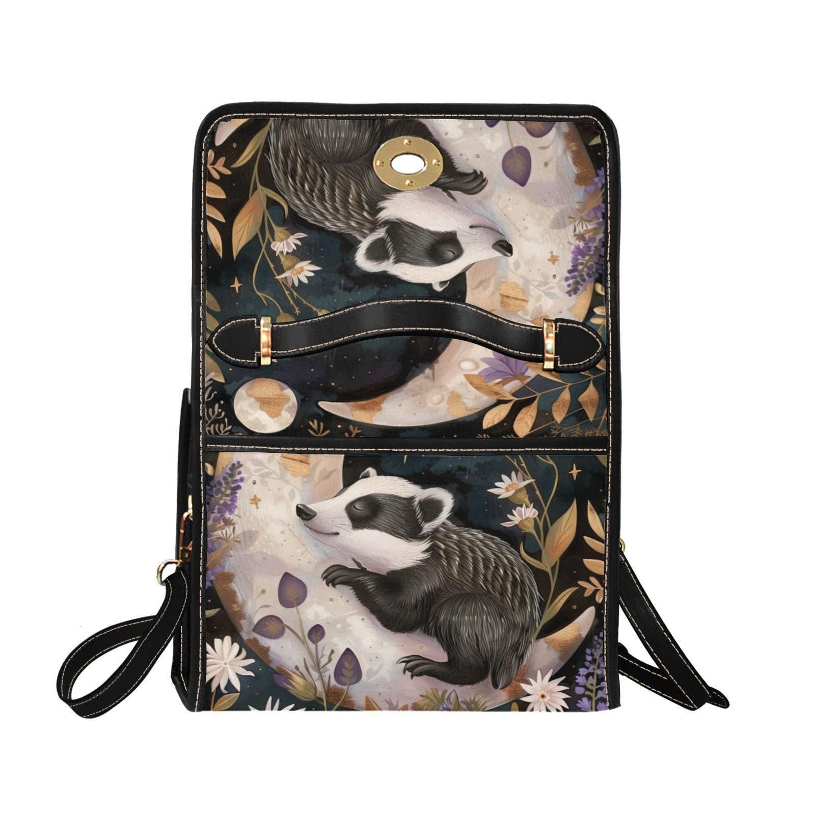 Raccoon Satchel Purse, Woodland Crossbody Bag, Cottagecore Handbag, Nature Lover Gift