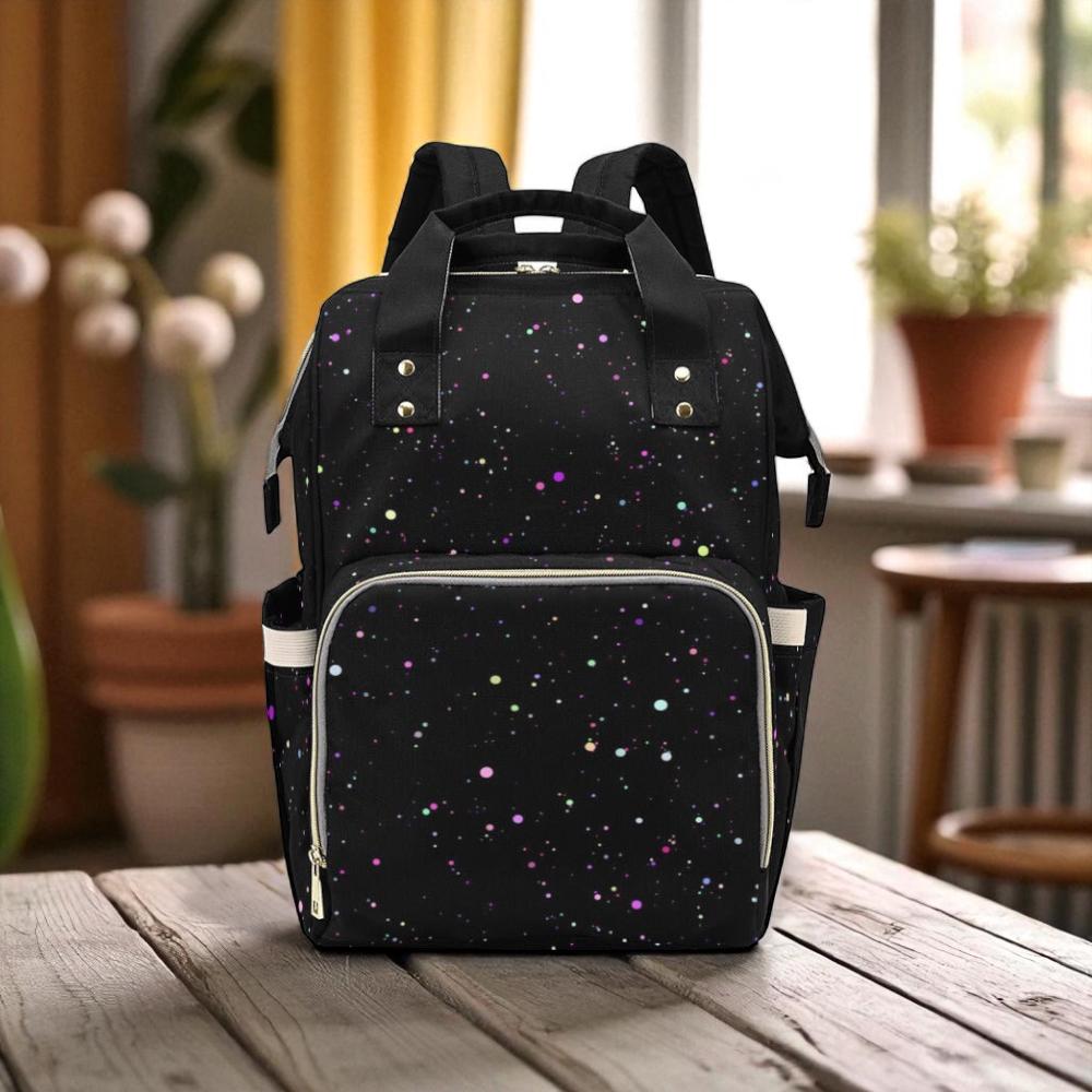 Galaxy Mom Backpack, Astronomy Diaper Bag, Celestial School Bag, Cute Space Nursery Backpack for Trendy Moms, Cosmic Travel Baby Bag
