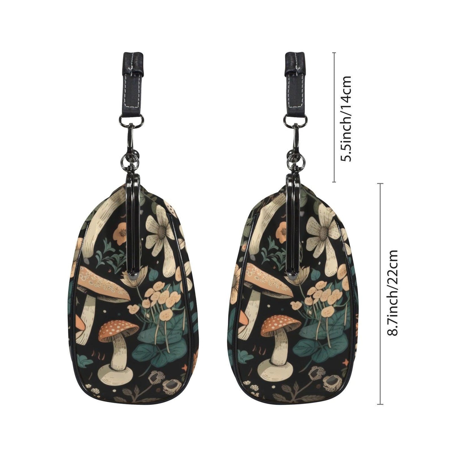 Vintage Mushroom Bag, Witchy Forest Purse, Botanical Crossbody Clutch, Woodland Gothic Handbag, Mushroom Nature Satchel, Cottagecore Gift