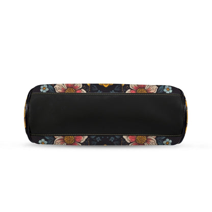 Honeybee Floral Kisslock Bag, Nature Inspired Purse, Vintage Handbag