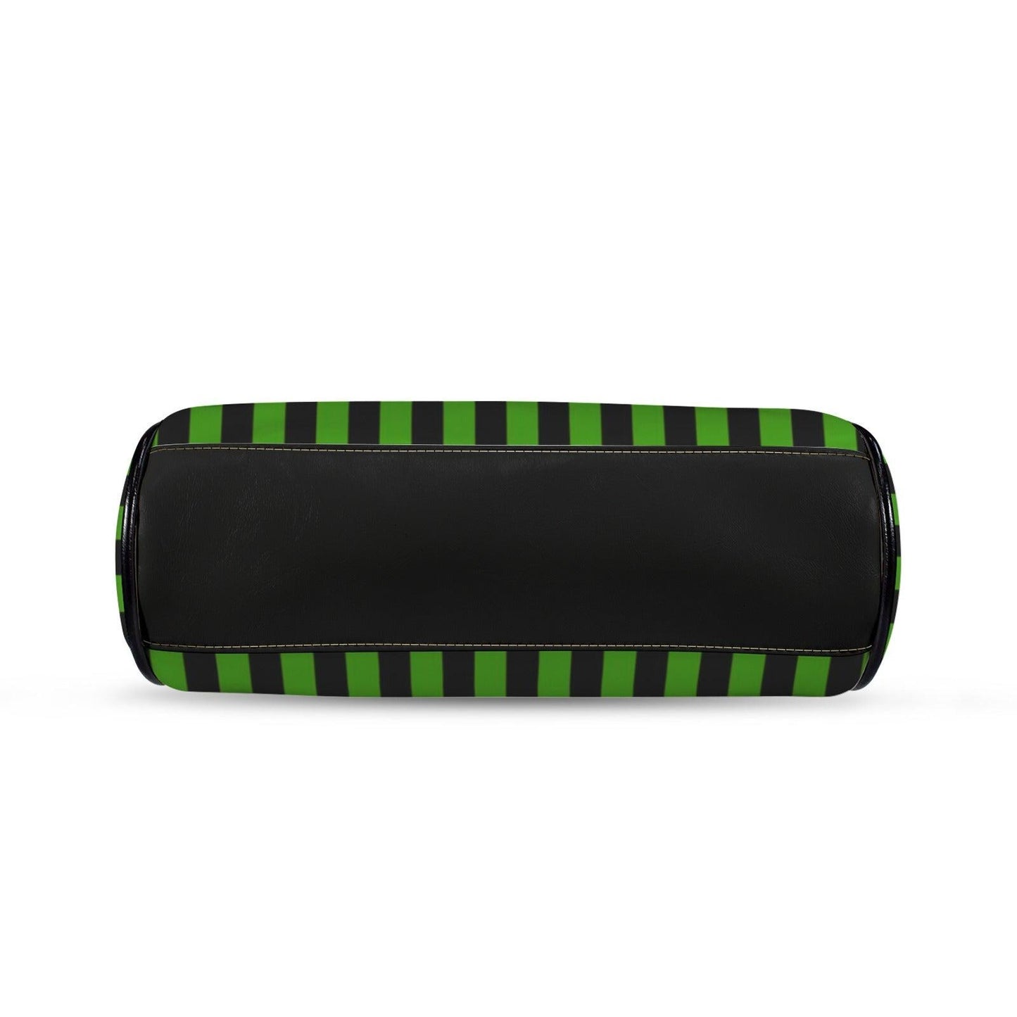 Green Stripe Kisslock Bag, Gothic Witchy Purse, Vintage Alt Fashion Handbag