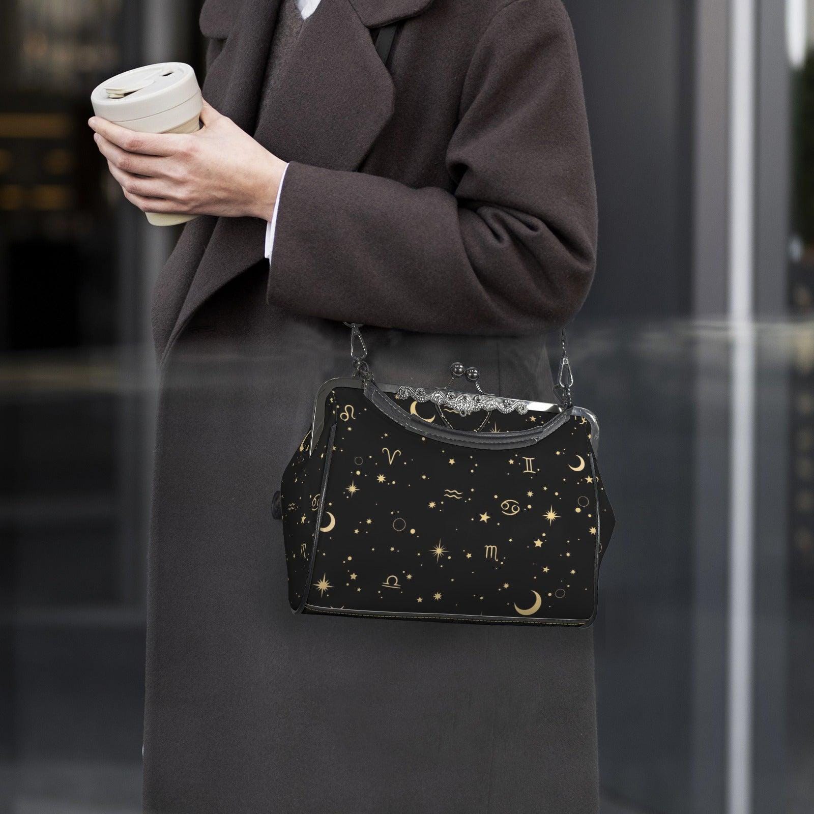Zodiac Constellation Handbag: Celestial Witchy Clasp Purse