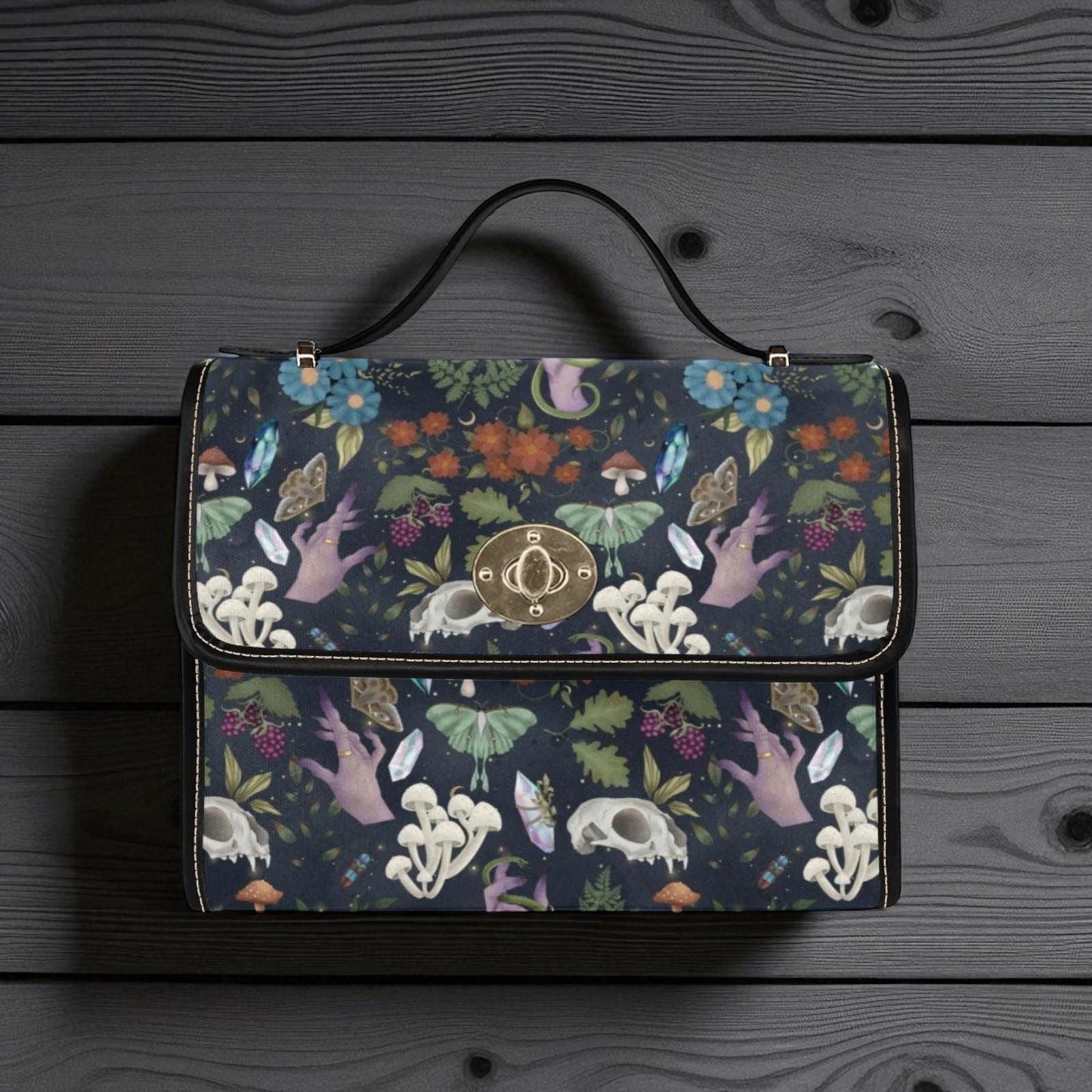 Occult Mushroom Forest Backpack: Witchy Cottagecore Diaper Bag