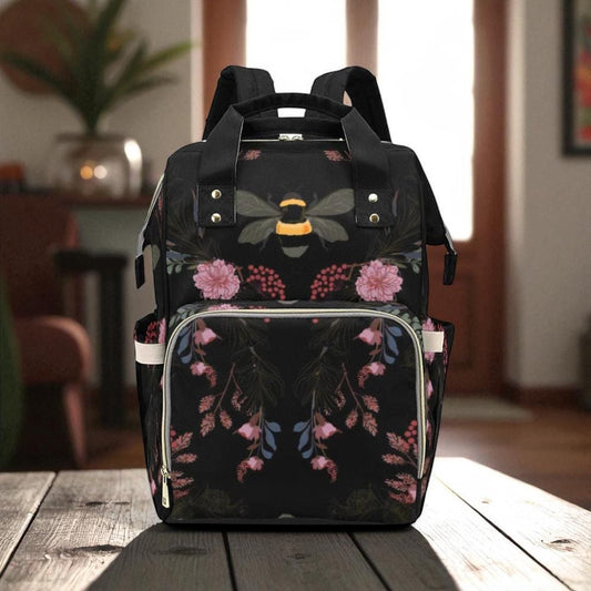 Vintage Woodland Diaper Bag, Dark Nature Diaper Backpack, Dark Forestcore Baby Bag, Witchy Diaper Bag, Naturalist Baby Bag Goblincore Diaper