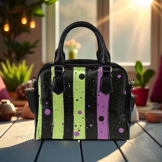 Purple Black Crossbody Bag