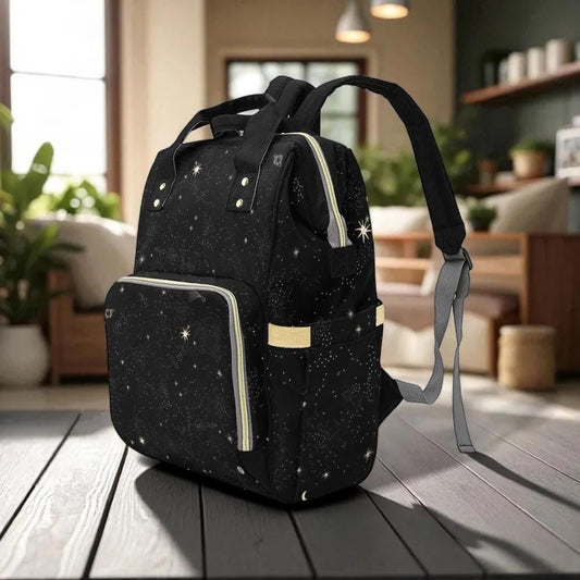 Starry Night Backpack, Celestial Diaper Bag, Witchy Astrology Travel Pack
