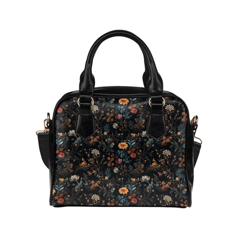 Dark Floral Satchel