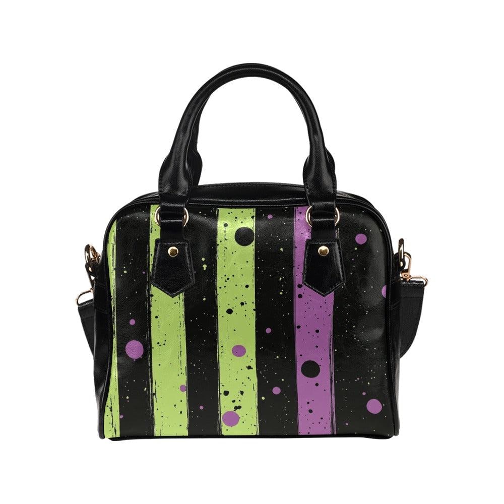 Purple Black Crossbody Bag