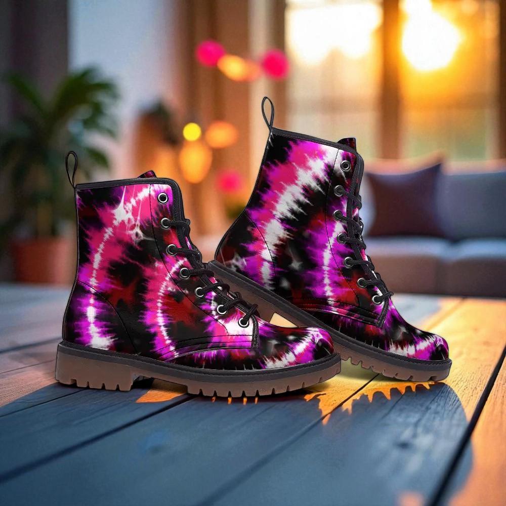 Pastel Glitter Boots, Blue Speckled Combat Shoes, Fairy Grunge Lace Up Ankle Boots