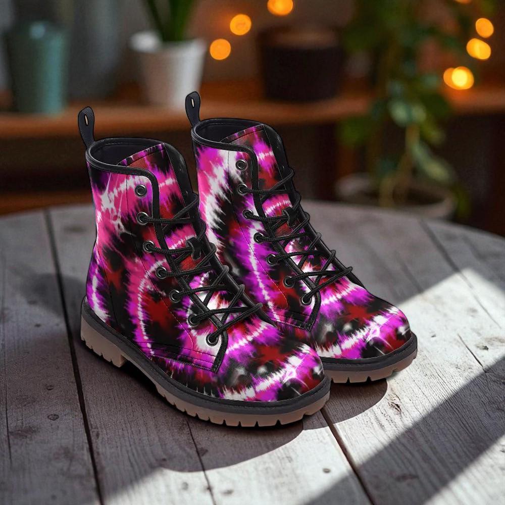 Pastel Glitter Boots, Blue Speckled Combat Shoes, Fairy Grunge Lace Up Ankle Boots