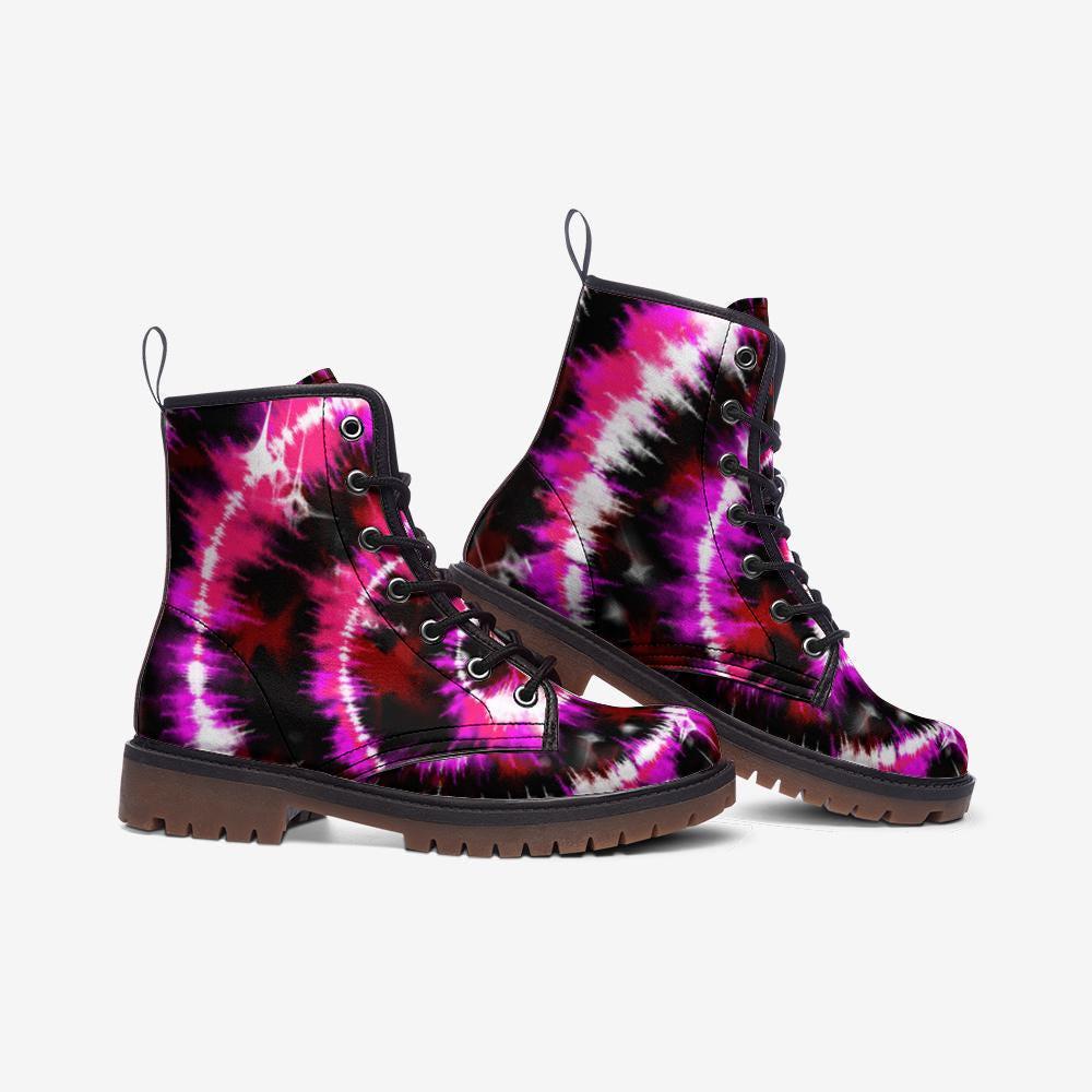 Pastel Glitter Boots, Blue Speckled Combat Shoes, Fairy Grunge Lace Up Ankle Boots