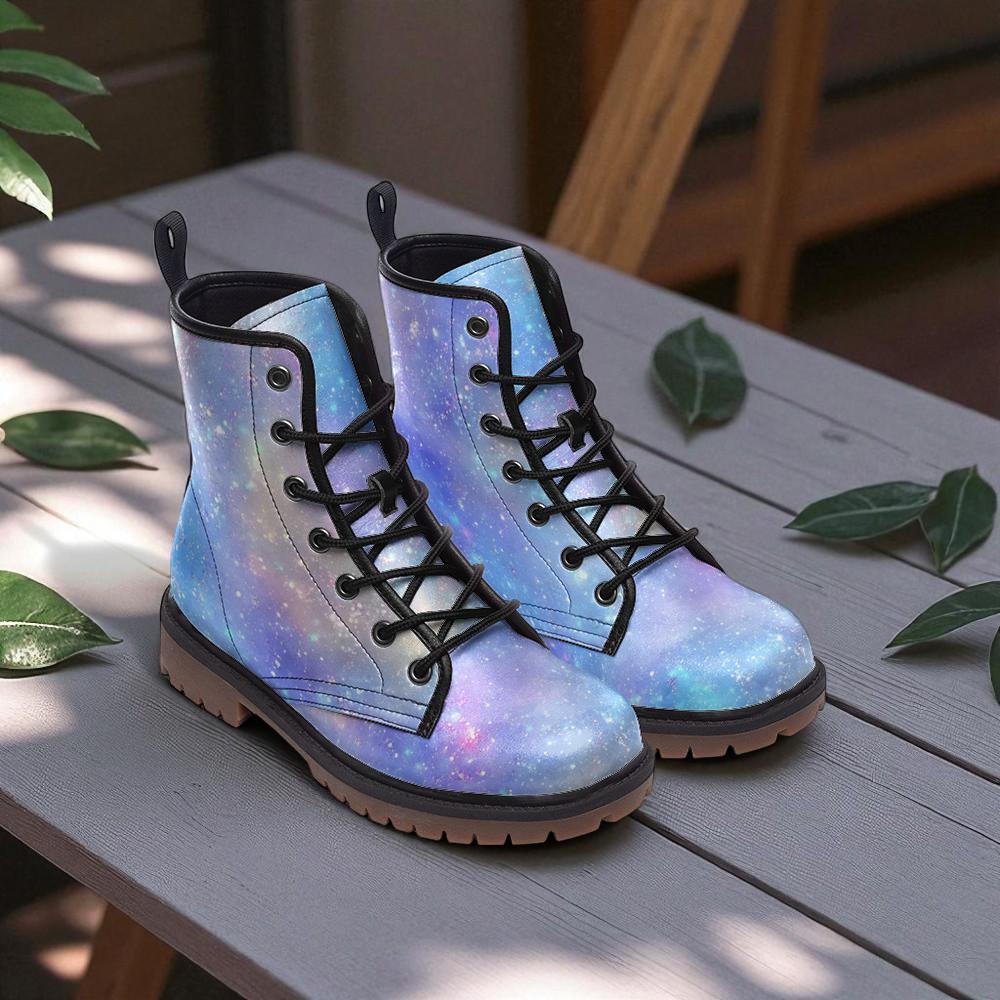 Spiderweb Combat Boots, Neon Halloween Lace Up Boots, Colorful Goth Festival Shoes