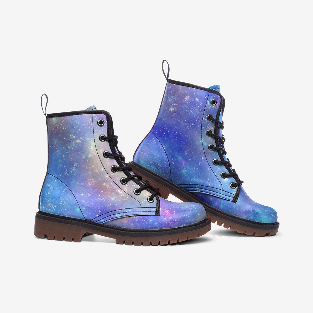 Spiderweb Combat Boots, Neon Halloween Lace Up Boots, Colorful Goth Festival Shoes