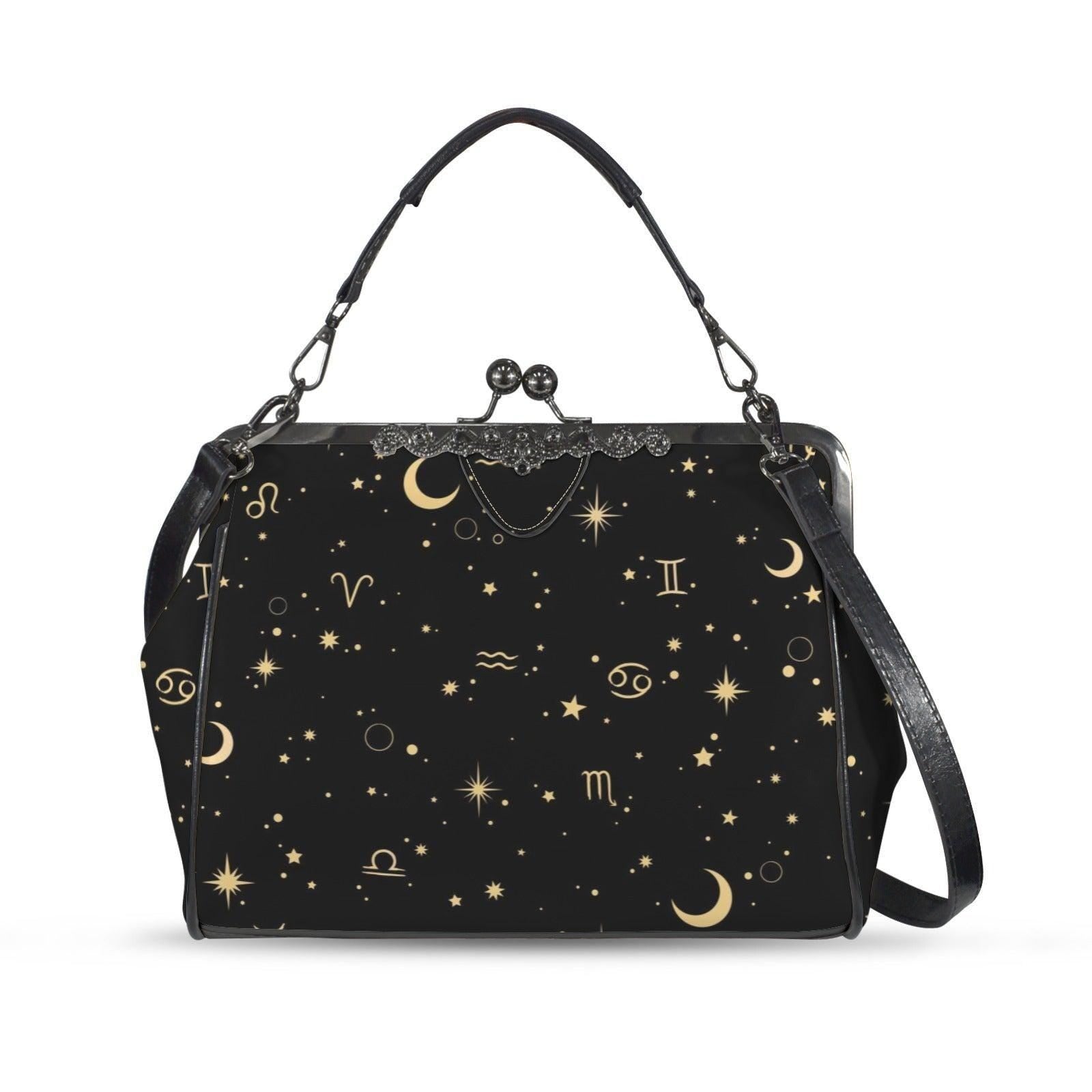 Zodiac Constellation Handbag: Celestial Witchy Clasp Purse