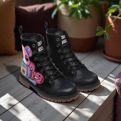 Mushroom Forest Combat Boots, Fairycore Witchy Shoes, Woodland Magic Fashion, Cottagecore Fantasy Footwear