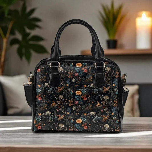 Dark Floral Satchel