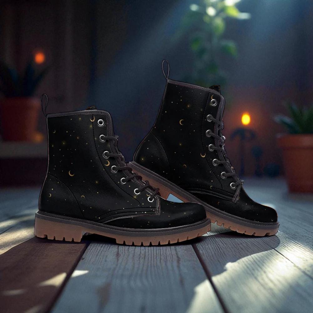 Gold Celestial Combat Boots
