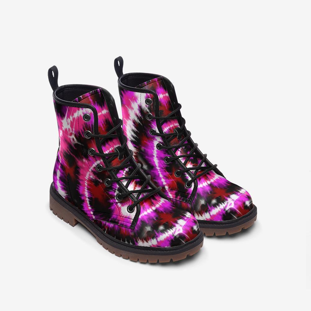 Pastel Glitter Boots, Blue Speckled Combat Shoes, Fairy Grunge Lace Up Ankle Boots