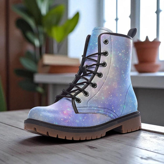 Spiderweb Combat Boots, Neon Halloween Lace Up Boots, Colorful Goth Festival Shoes