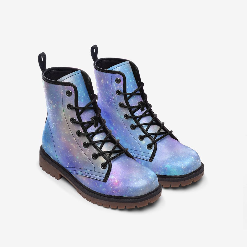 Spiderweb Combat Boots, Neon Halloween Lace Up Boots, Colorful Goth Festival Shoes