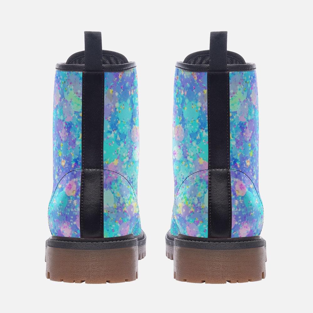 Pastel Rave Boots, Watercolor Festival Shoes, Kawaii Dopamine Outfit