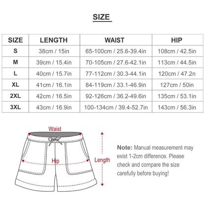 Black Floral Pajama Shorts Tonal Botanical Drawstring Lounge Bottoms for Women