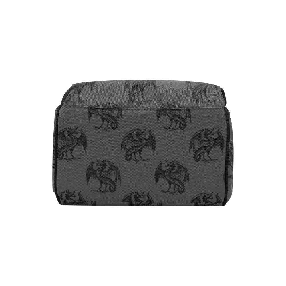 Gargoyle Creature Backpack, Dark Fantasy Diaper Bag with Stone Beast Pattern