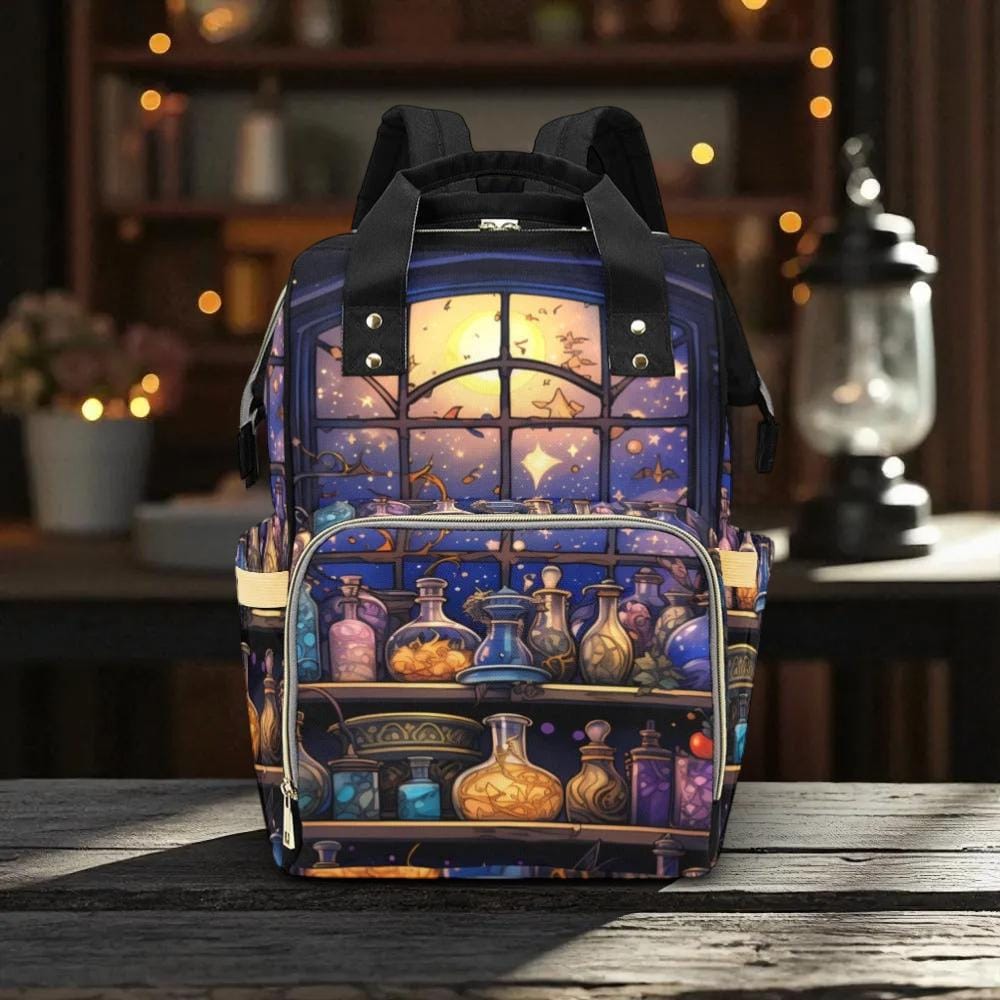 Witch Potion Backpack, Celestial Bookish Bag, Fantasy School Diaper Backpack