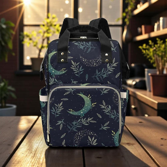 Crescent Moon Backpack, Celestial Witch Bag, Dark Academia Backpack