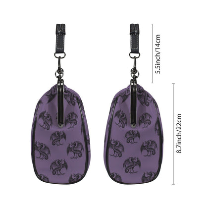 Dragon Kiss Lock Bag Purple Fantasy Handbag Statement Shoulder Purse
