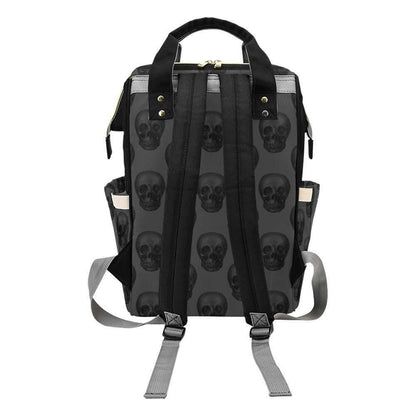 Skull Diaper Backpack, Gothic Baby Bag, Mom Travel Backpack
