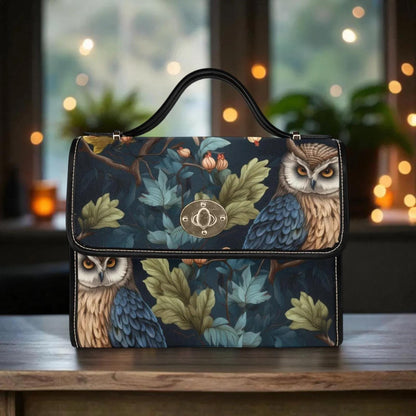 Owl Forest Handbag, Witchy Woodland Purse, Cottagecore Nature Bag, Owl Lover Gift, Mystic Bag