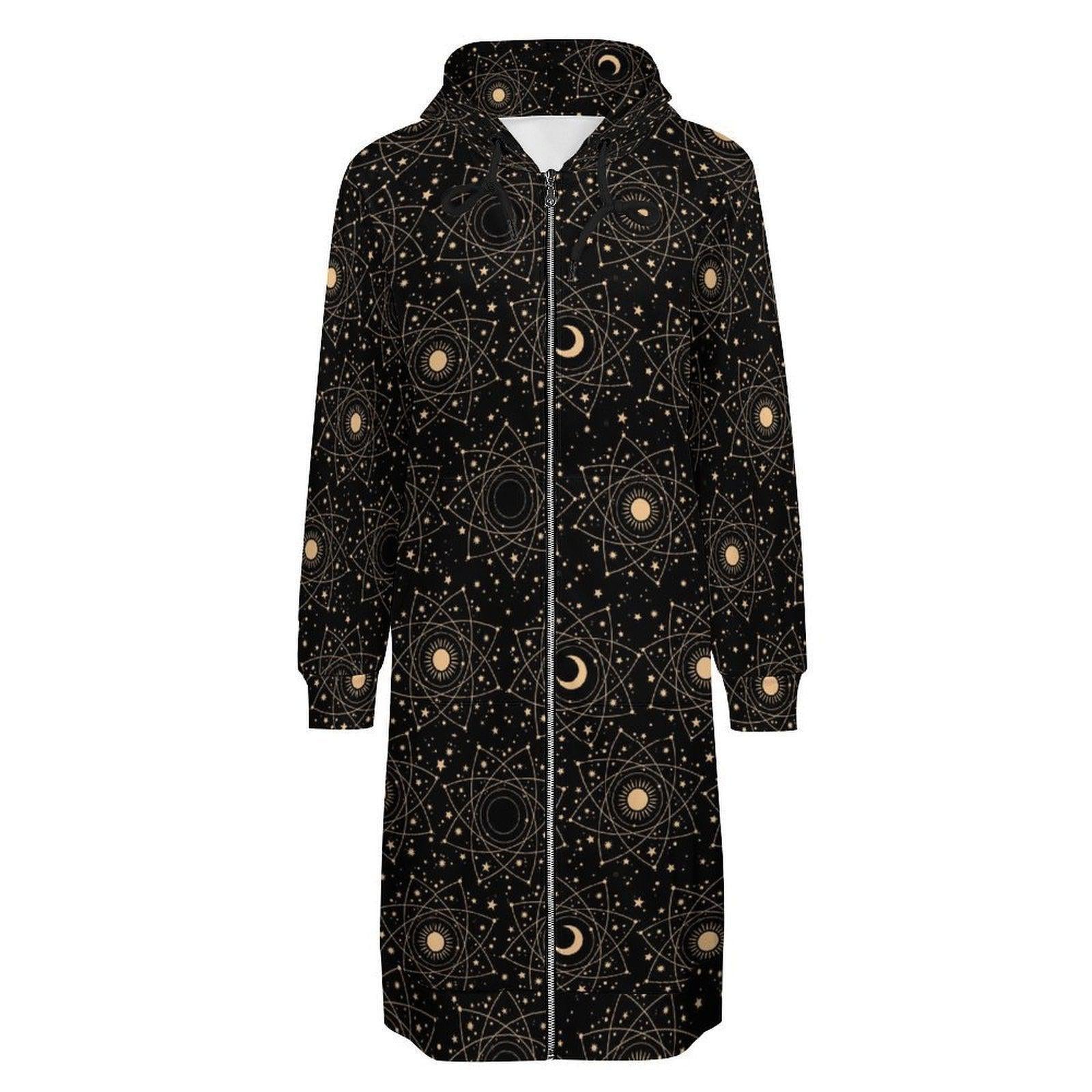 Celestial Moon Sun Hoodie Cardigan