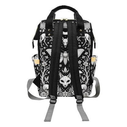 Woodland Diaper Bag Backpack, Dark Cottagecore Mom Bag, Baby Travel Bag