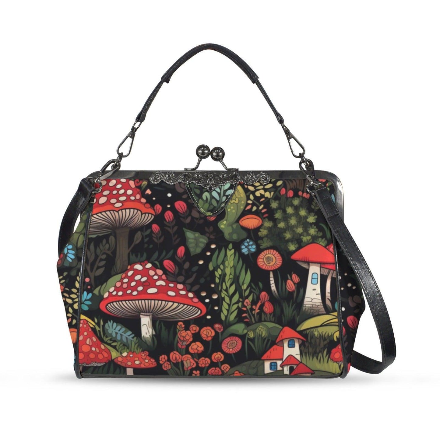Enchanted Mushroom Print Handbag