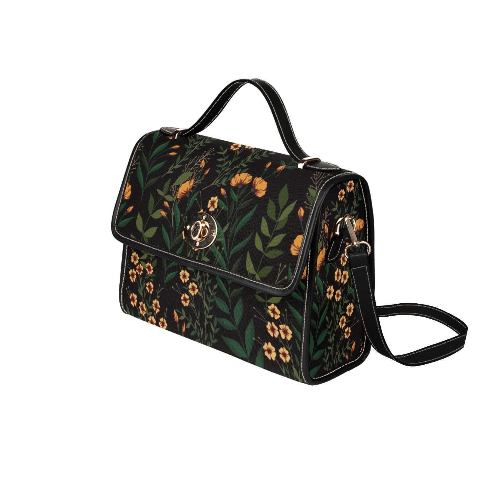 Wildflower Botanical Crossbody Bag, Nature Inspired Handbag