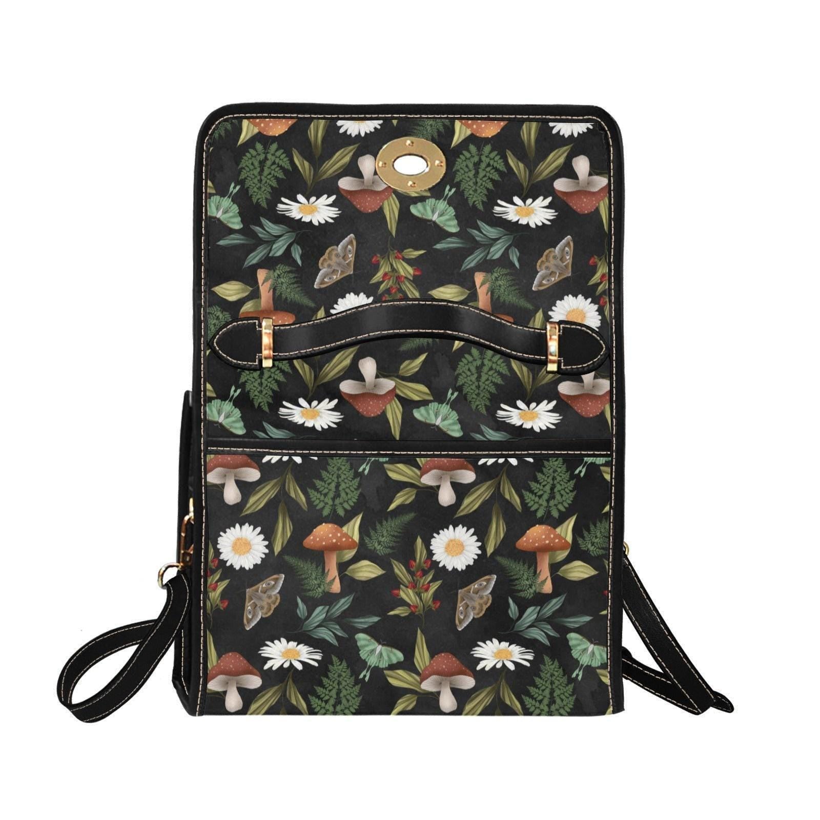 Forest Mushroom Crossbody Bag, Cottagecore Botanical Handbag