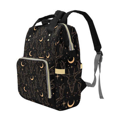 Diaper Bag Backpack, Celestial Deer Print Mom Backpack, Baby Travel Organizer