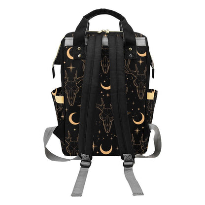 Diaper Bag Backpack, Celestial Deer Print Mom Backpack, Baby Travel Organizer