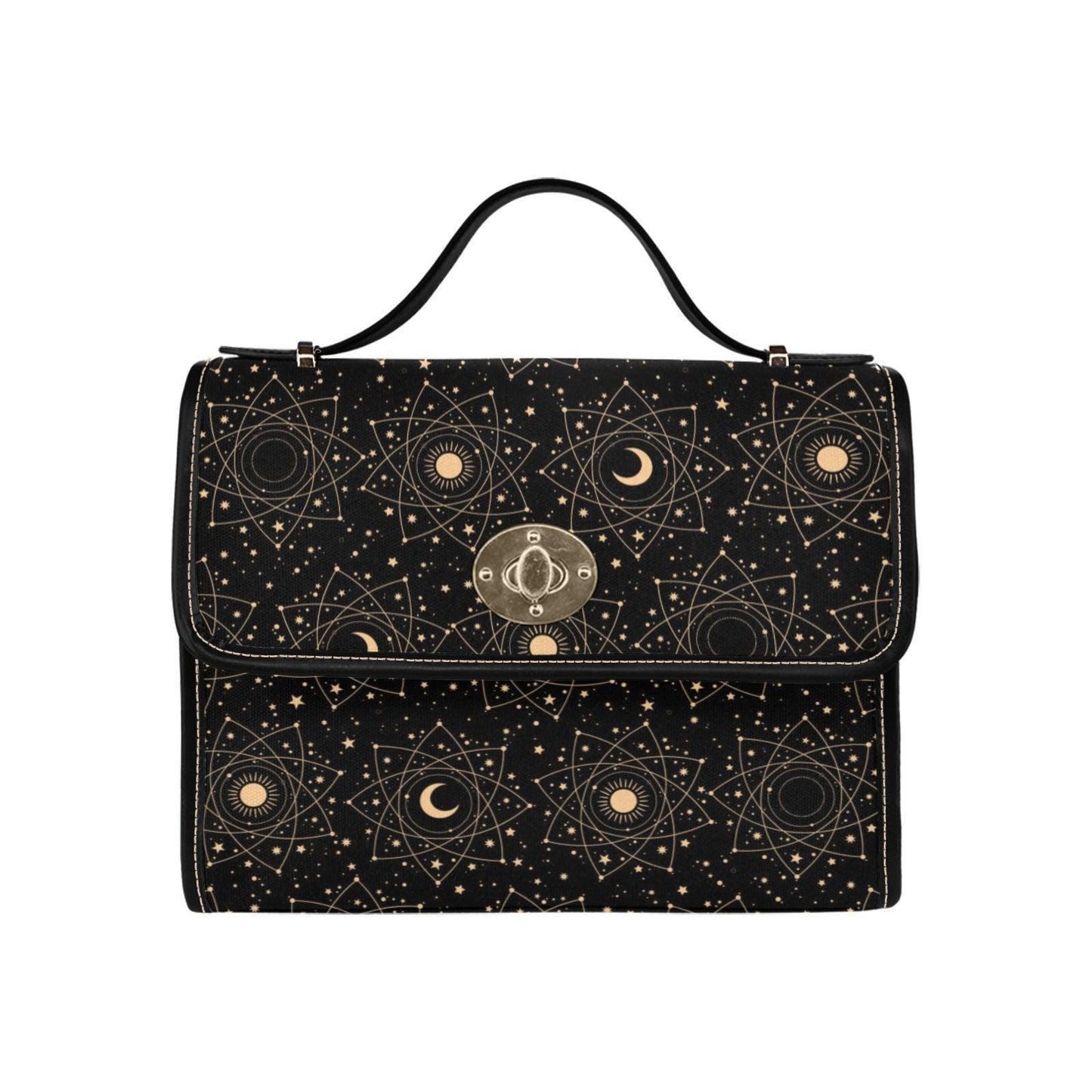 Astrology Moon Sun Satchel, Celestial Witchy Bag, Occult Star Purse
