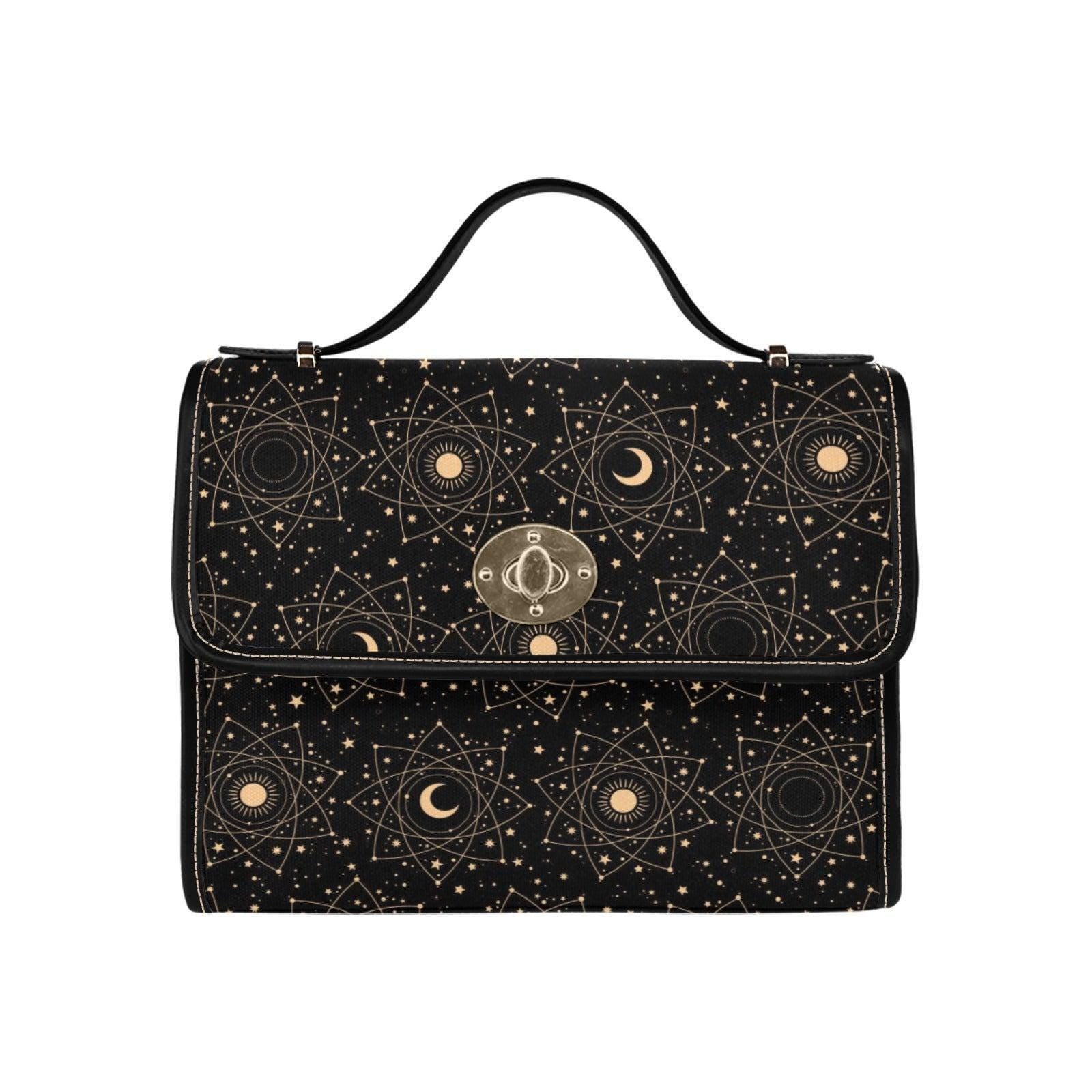 Astrology Moon Sun Satchel, Celestial Witchy Bag, Occult Star Purse