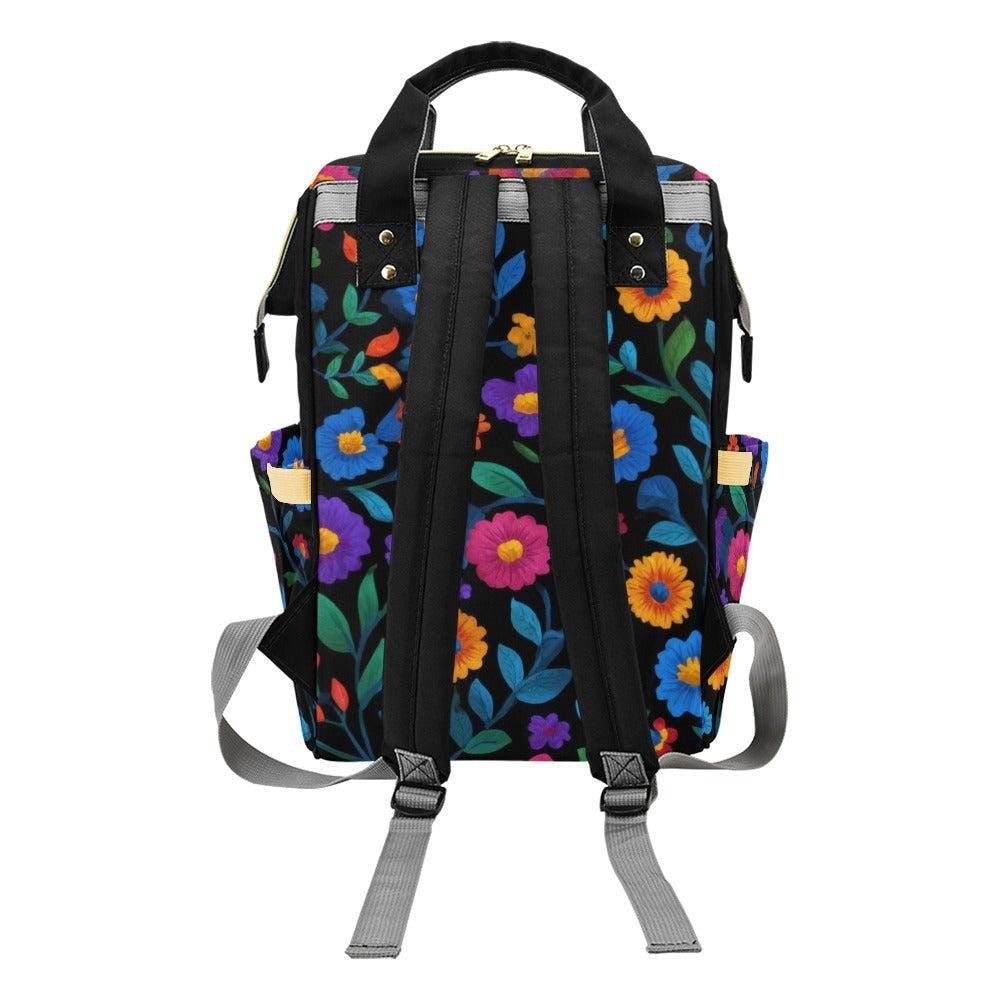 Floral Diaper Backpack for Moms