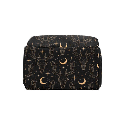 Diaper Bag Backpack, Celestial Deer Print Mom Backpack, Baby Travel Organizer