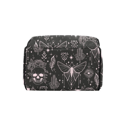 Witchy Diaper Bag Backpack, Celestial Baby Travel Bag, Gothic Mom Backpack